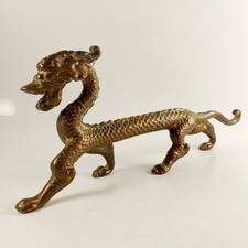Vintage, Chinese, Hand-carved Brass Dragon Statue, Heavy