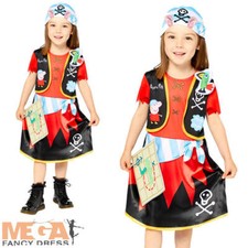 Girls Peppa Pig Pirate Fancy Dress Kids Toddler World Book Day Character Costume