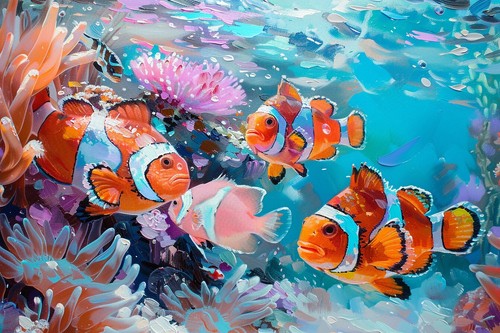 Coral clown fish aquarium - coral,