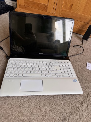 White sony vaio laptop - sony,
