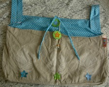 DUSHI Cotton Pocket Unisex Cot Tidy Soft Toy Bed Storage dotted