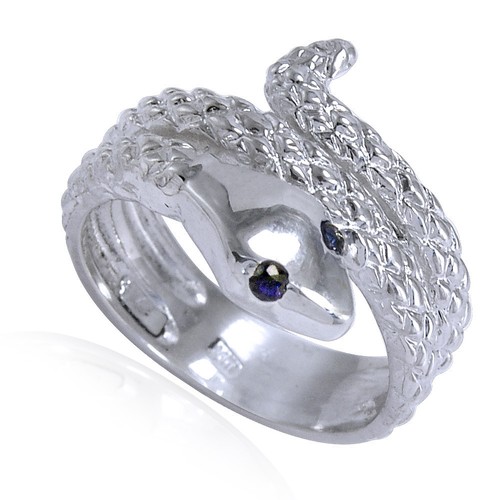 14k white gold - white, snake