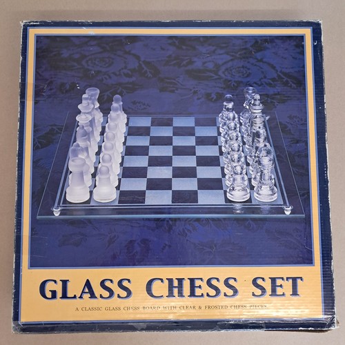 Glass chess set clear - set, &