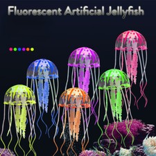 Fluorescent Artificial Jellyfish Aquarium Fish Tank Decoration Glow in the Dark