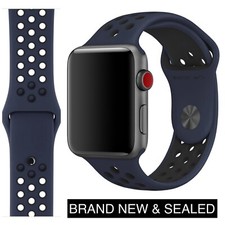 Genuine Apple Watch Nike Sport Band Strap OBSIDIAN / BLACK 42mm 41mm 40mm