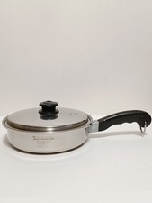 Saladmaster Cookware Stainless Steel 18-8 Tri-Clad 9" Skillet W/ Vapo Lid