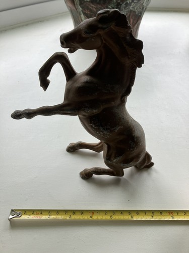 Antique bronze patina rearing