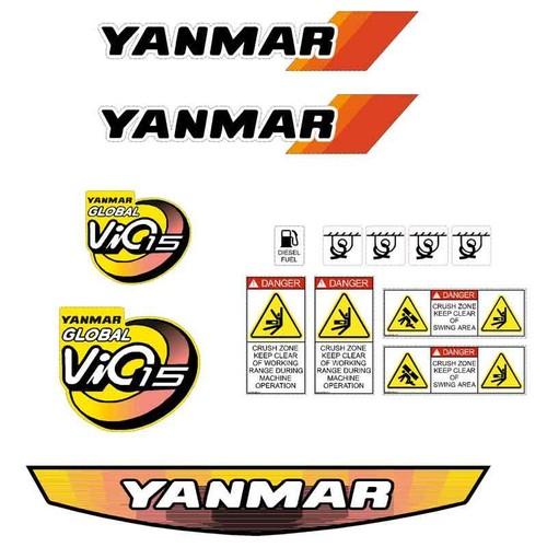 Yanmar vio15 decals stickers - vio15,