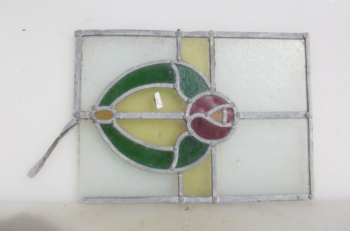 Antique stained glass window - stained,
