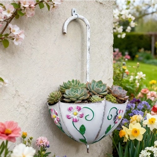 Umbrella shaped flower pot - shaped,