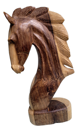 Hand carved wooden horse - hand‑carved,
