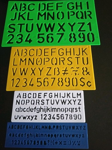 Abc letter number stencils - abc,
