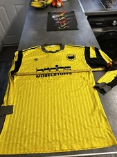 Vintage Adidas Ventex Football Shirt Medium Yellow Black Retro Jersey Rare #6