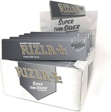 RIZLA SILVER KING SIZE SLIM ULTRA THIN CIGARETTE SMOKING ROLLING PAPERS ORIGINAL