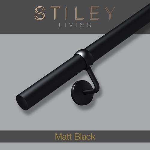 Matt black stair - black,