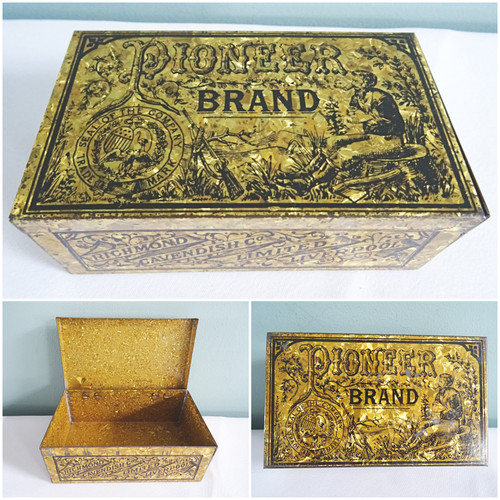 Antique tobacco tin - antique,