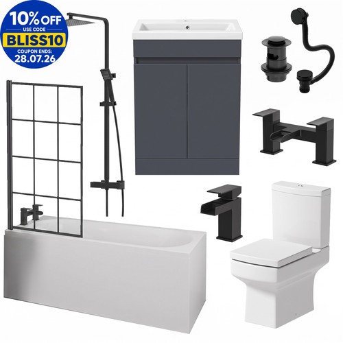Complete bathroom suite black - complete,