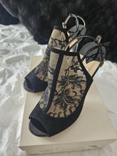 Jimmy Choo Women's High Heel "Maylen" Black Lace/Suede/Patent  Size 40