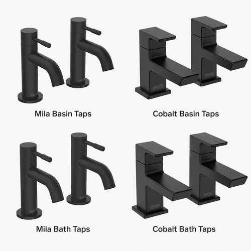 Black hot cold - &, bathroom