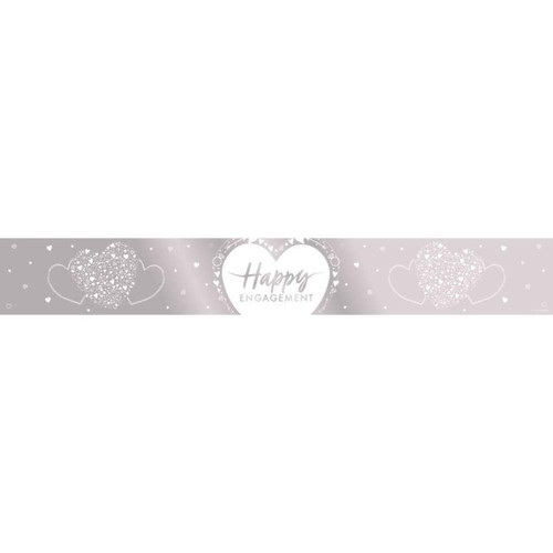 Happy engagement foil banner - engagement,