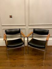 Designer Pair Of Vintage Mid Century Modern ,interior Design Arm Chairs
