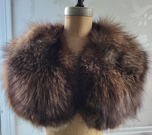 Silver fox fur cape capelet - silver, cape.capelet