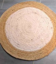 Round Sisal Mat Rug Beige