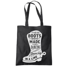 These Boots were Made for Dancing, Dancing in A Line Tote Shopping Bag line danc