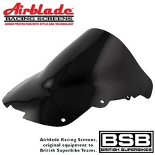Airblade Double Bubble Screen For Honda CBR1100XX Super Blackbird 97-08 Dark Smk