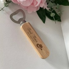 Custom Wooden Beer Bottle Opener Personalised Gift for Him Best Man Birthday UK
