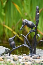Kingfisher Pair ornament ... cast aluminium