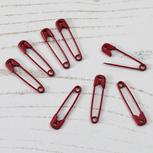 Small coloured safety pins - safety,