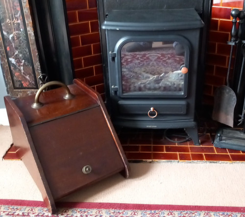 Vintage coal scuttle box - scuttle,