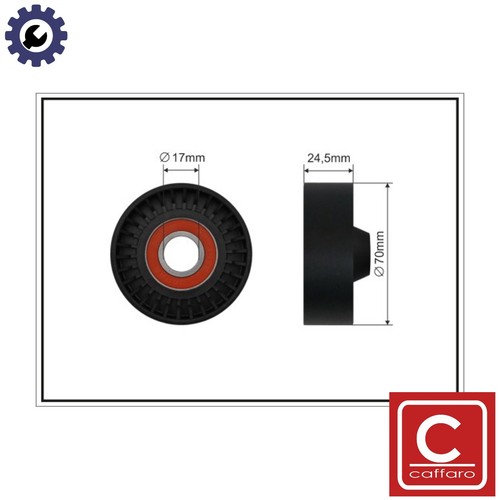 Deflectionguide pulley vribbed - pulley,