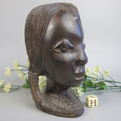 Carved wood african figurine - carved,