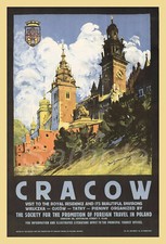 VINTAGE CRACOW KRAKOW POLAND TRAVEL A4 POSTER PRINT