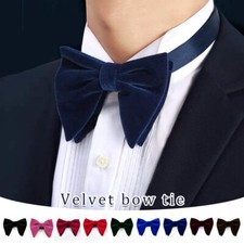 Mens Solid Velvet Bowtie