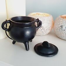 Cast Iron hanging witch Cauldron Incense Burner Pagan Wiccan Altar herb spells