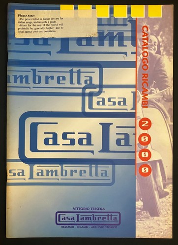 Casa lambretta catalogue parts - catalogue,