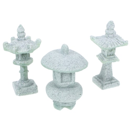 3pcs miniature japanese - miniature, pagoda