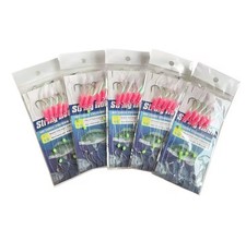 5 Packs Sabiki Rigs Mackerel Feathers Lures Sea Fishing All Colours & Types