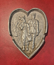 Vtg Aluminum Heart Shape