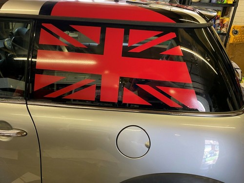 Rear window union jack decals - rear,