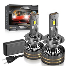 H7 LED Headlight Bulbs Kit 120W 6000K White Canbus Upgrade Car Lights, Pair