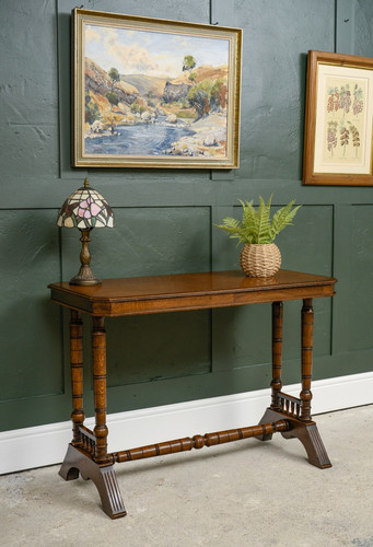 Antique solid oak console - oak,