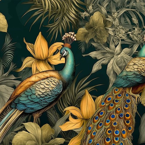 Peacock pair mint - peacock, |