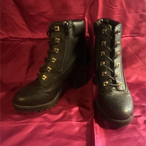Women black ankle bootie - black,