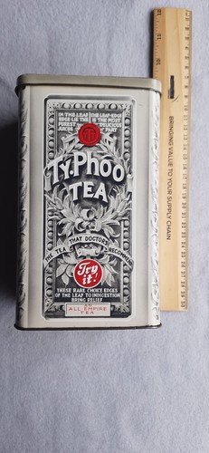 Vtg typhoo tea tin caddy - vtg,