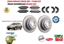 FOR SUBARU LEGACY 3.0 R SPEC B 2004-2009 NEW REAR BRAKE DISCS SET + PADS + SHOES