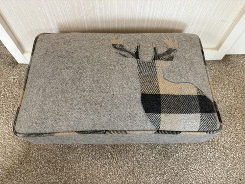 Grey tweed fabric upholstered - grey,